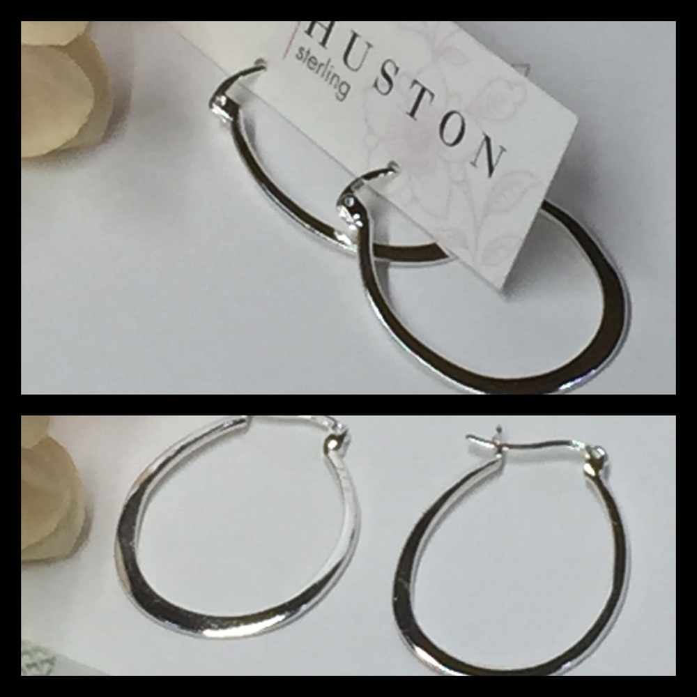 🆕❤️Sterling Silver Oval Hoop Earrings